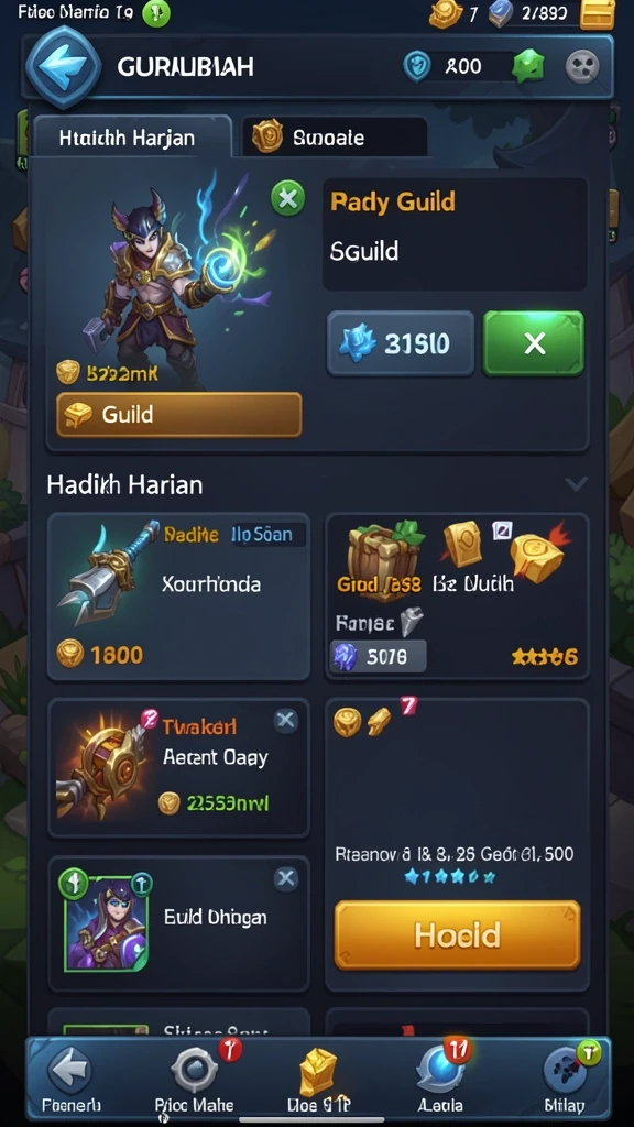 kramat77 - Screenshot menunjukkan pilihan item yang bisa digunakan.
